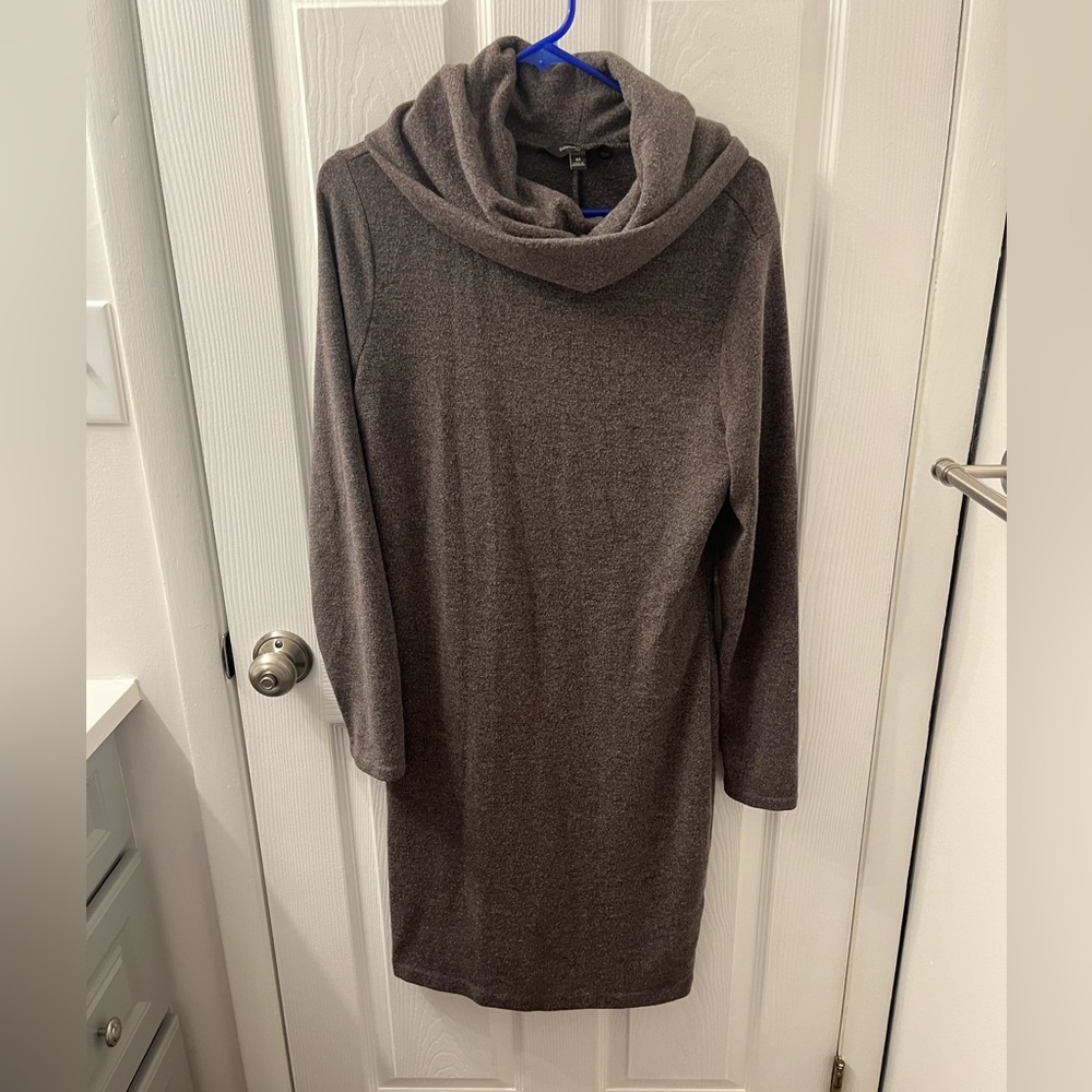 Banana Republic Taupe Cow Neck Sweater dress